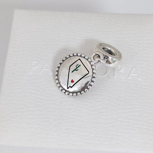 Pandora Nevada Dangle Charm Heart S925 Sterling Silver Bracelet Pendant with box - Picture 5 of 7